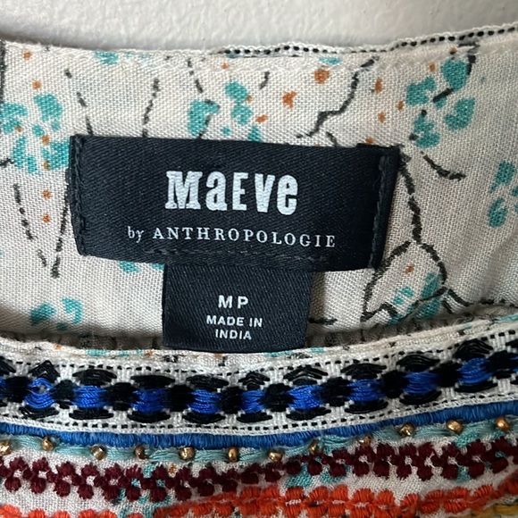 Maeve Anthropologie Paolina Tasseled Top whimsical fairy MP - Picture 5 of 6